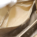 GUCCI Tote Bag Patent leather 2way Beige Gold 000 1118 0503 Auth bs35979-23