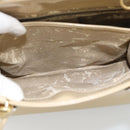 GUCCI Tote Bag Patent leather 2way Beige Gold 000 1118 0503 Auth bs35979-24