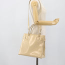 GUCCI Tote Bag Patent leather 2way Beige Gold 000 1118 0503 Auth bs35979-25