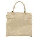 GUCCI Tote Bag Patent leather 2way Beige Gold 000 1118 0503 Auth bs35979-2