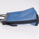 LOEWE Tote Bag Nylon Mesh Blue Silver Auth bs35980-4