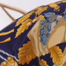 LOEWE Shoulder Bag Canvas Blue Gold Auth bs35981A-10