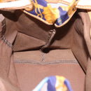 LOEWE Shoulder Bag Canvas Blue Gold Auth bs35981A-17