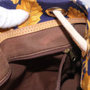 LOEWE Shoulder Bag Canvas Blue Gold Auth bs35981A-12