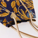 LOEWE Shoulder Bag Canvas Blue Gold Auth bs35981A-6