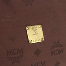 MCM Vicetos Logogram Hand Bag Nylon Brown Gold Auth bs35982A-15