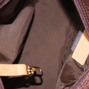 MCM Vicetos Logogram Hand Bag Nylon Brown Gold Auth bs35982A-18
