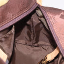 MCM Vicetos Logogram Hand Bag Nylon Brown Gold Auth bs35982A-20
