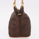 MCM Vicetos Logogram Hand Bag Nylon Brown Gold Auth bs35982A-5