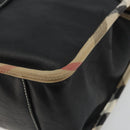 BURBERRY Nova Check Shoulder Bag Leather Canvas Beige Black Auth bs35984A-10