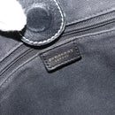 BURBERRY Nova Check Shoulder Bag Leather Canvas Beige Black Auth bs35984A-16