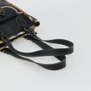 BURBERRY Nova Check Shoulder Bag Leather Canvas Beige Black Auth bs35984A-7