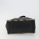 BURBERRY Nova Check Shoulder Bag Leather Canvas Beige Black Auth bs35984A-9