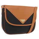 SAINT LAURENT Shoulder Bag PVC Canvas Black Gold Auth bs35986-1