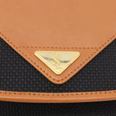 SAINT LAURENT Shoulder Bag PVC Canvas Black Gold Auth bs35986-14