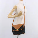 SAINT LAURENT Shoulder Bag PVC Canvas Black Gold Auth bs35986-20