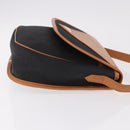 SAINT LAURENT Shoulder Bag PVC Canvas Black Gold Auth bs35986-4