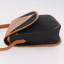 SAINT LAURENT Shoulder Bag PVC Canvas Black Gold Auth bs35986-5