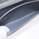 CELINE Long Wallet Leather Gray Gold Auth bs35988A-20