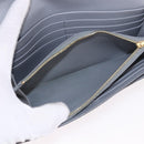 CELINE Long Wallet Leather Gray Gold Auth bs35988A-22