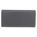 CELINE Long Wallet Leather Gray Gold Auth bs35988A-3