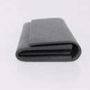 CELINE Long Wallet Leather Gray Gold Auth bs35988A-4