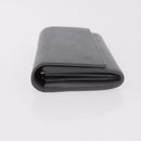 CELINE Long Wallet Leather Gray Gold Auth bs35988A-5