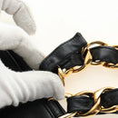 CHANEL COCO Mark Chain Tote Bag Leather Black Gold CC Auth bs35989V-10