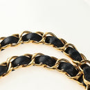CHANEL COCO Mark Chain Tote Bag Leather Black Gold CC Auth bs35989V-8