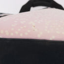 CHANEL Hand Bag Canvas Pink Silver CC Auth bs35992A-6