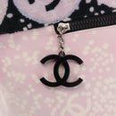 CHANEL Hand Bag Canvas Pink Silver CC Auth bs35992A-17