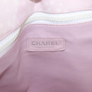 CHANEL Hand Bag Canvas Pink Silver CC Auth bs35992A-18