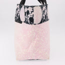 CHANEL Hand Bag Canvas Pink Silver CC Auth bs35992A-3