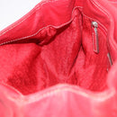 Christian Dior Hand Bag Leather Red Silver Auth bs35993-19