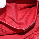 Christian Dior Hand Bag Leather Red Silver Auth bs35993-22