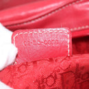 Christian Dior Hand Bag Leather Red Silver Auth bs35993-23