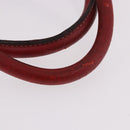 Christian Dior Hand Bag Leather Red Silver Auth bs35993-8