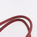 Christian Dior Hand Bag Leather Red Silver Auth bs35993-9