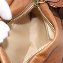 Chloe Paraty Hand Bag Leather Brown Gold Auth bs35996-22