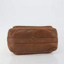 Chloe Paraty Hand Bag Leather Brown Gold Auth bs35996-5