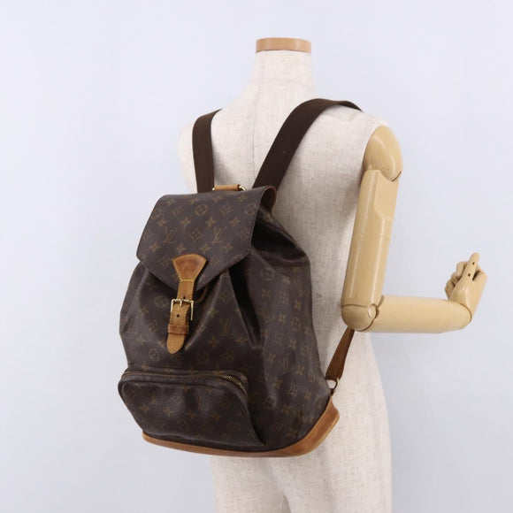 LOUIS VUITTON Monogram Montsouris GM Backpack M51135 LV Auth bs35999