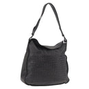 BOTTEGA VENETA INTRECCIATO Shoulder Bag Leather Black Auth bs36000-1