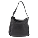 BOTTEGA VENETA INTRECCIATO Shoulder Bag Leather Black Auth bs36000-13
