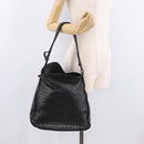 BOTTEGA VENETA INTRECCIATO Shoulder Bag Leather Black Auth bs36000-23