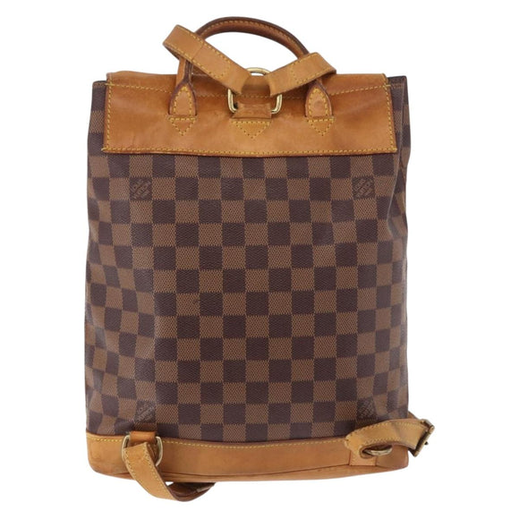 LOUIS VUITTON Damier Ebene Arlucan Backpack N99038 LV Auth bs36001