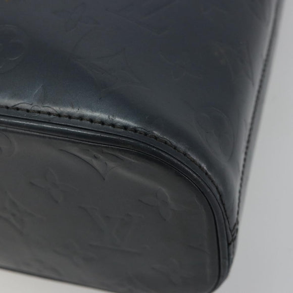 LOUIS VUITTON Monogram Mat Sutter Shoulder Bag Blue M55165 LV Auth bs36009