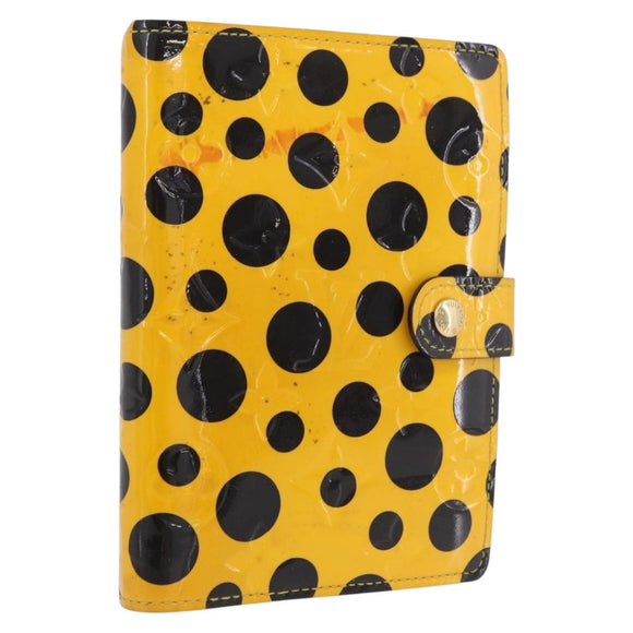 LOUIS VUITTON Monogram Vernis Dot Agenda PM Cover Yellow M91517 LV Auth bs36015