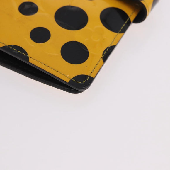 LOUIS VUITTON Monogram Vernis Dot Agenda PM Cover Yellow M91517 LV Auth bs36015