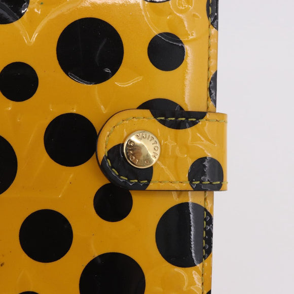 LOUIS VUITTON Monogram Vernis Dot Agenda PM Cover Yellow M91517 LV Auth bs36015