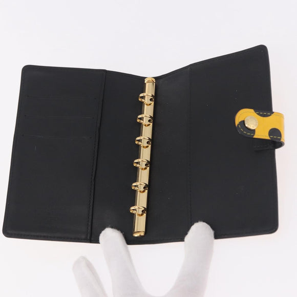 LOUIS VUITTON Monogram Vernis Dot Agenda PM Cover Yellow M91517 LV Auth bs36015
